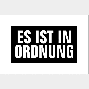 Es Ist In Ordnung (It's Okay) - Positive German Words (Deutsch) - Simple Bold Text-based Posters and Art